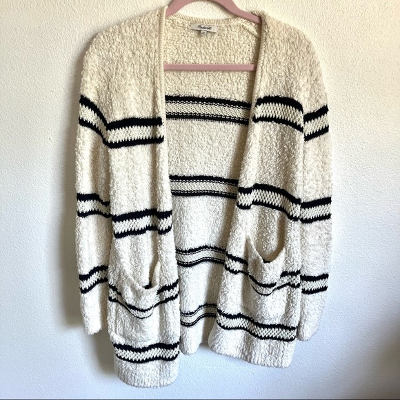 Madewell / Striped Bouclé Cardigan Sweater - Picture 5 of 8